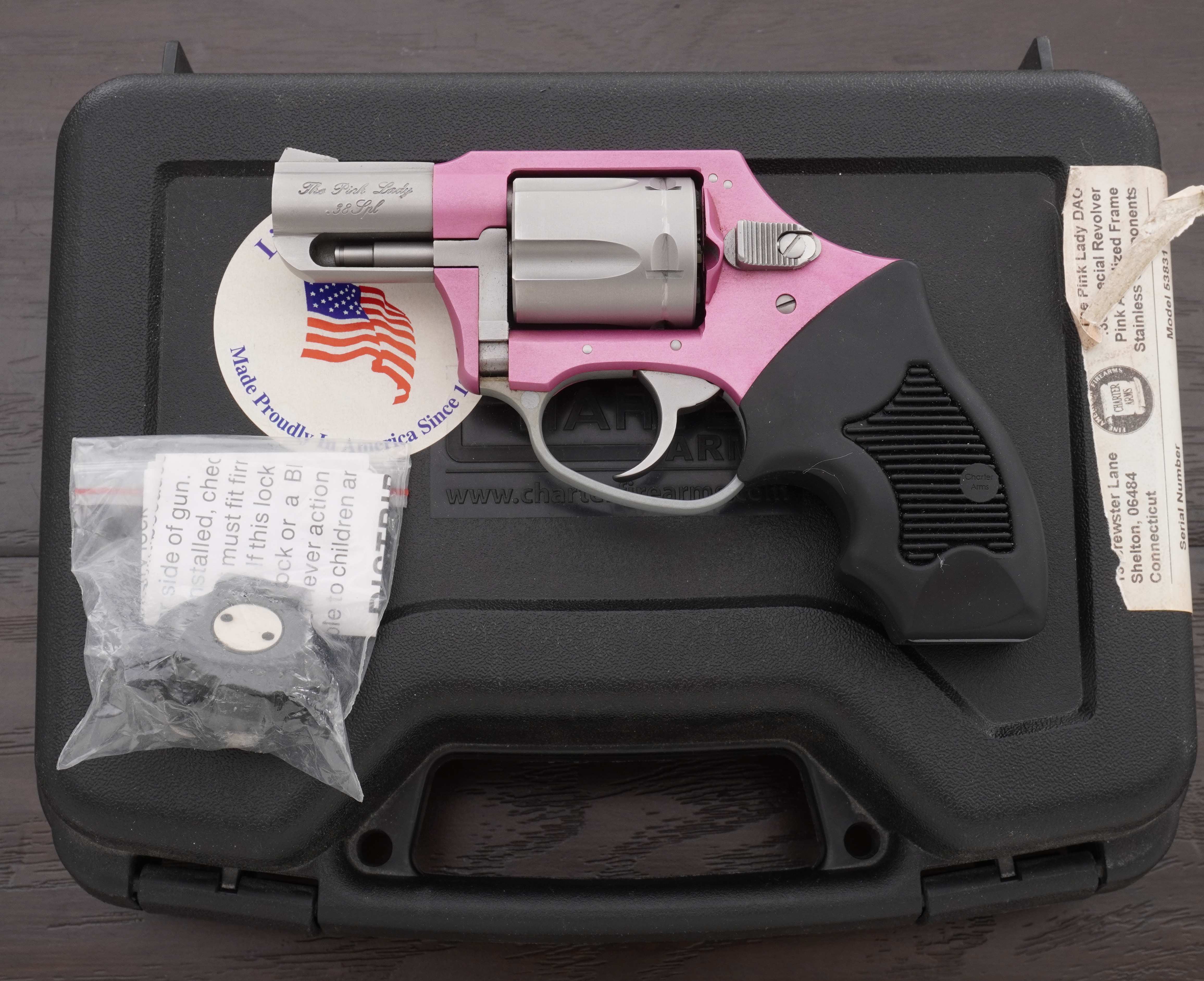 Charter Arms Pink Lady Revolver .38 Special, 2” Barrel, Pink Aluminum ...
