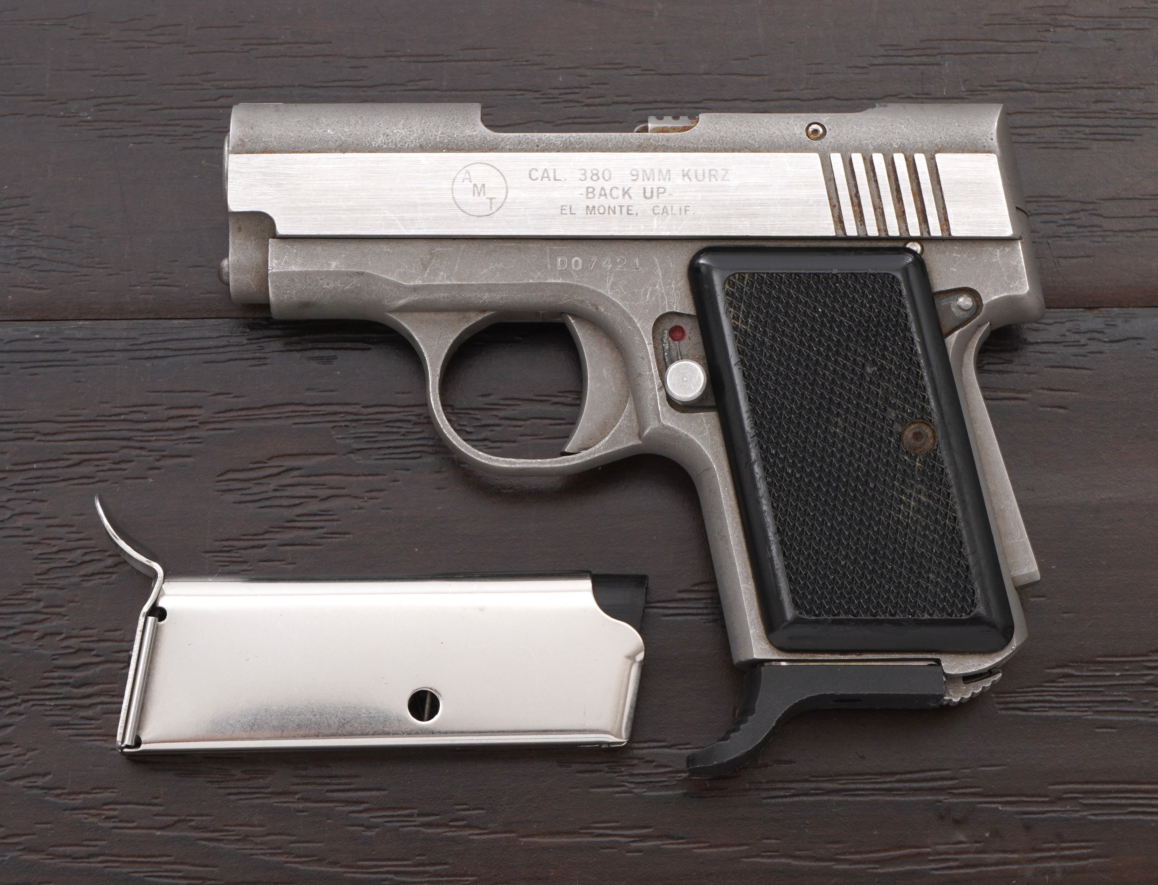 AMT Back Up Semi-Auto Pistol, .380 ACP, 2.5” Barrel, w/Two Magazines-img-0